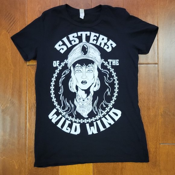 WOMENS BELLA CANVAS - SISTERS OF THE WILD WIND TSHIRT - BLACK - Picture 2 of 7